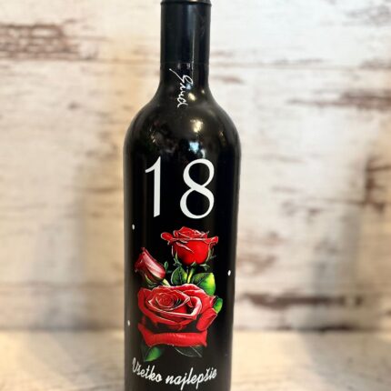 Dekoračná fľaša 18tka