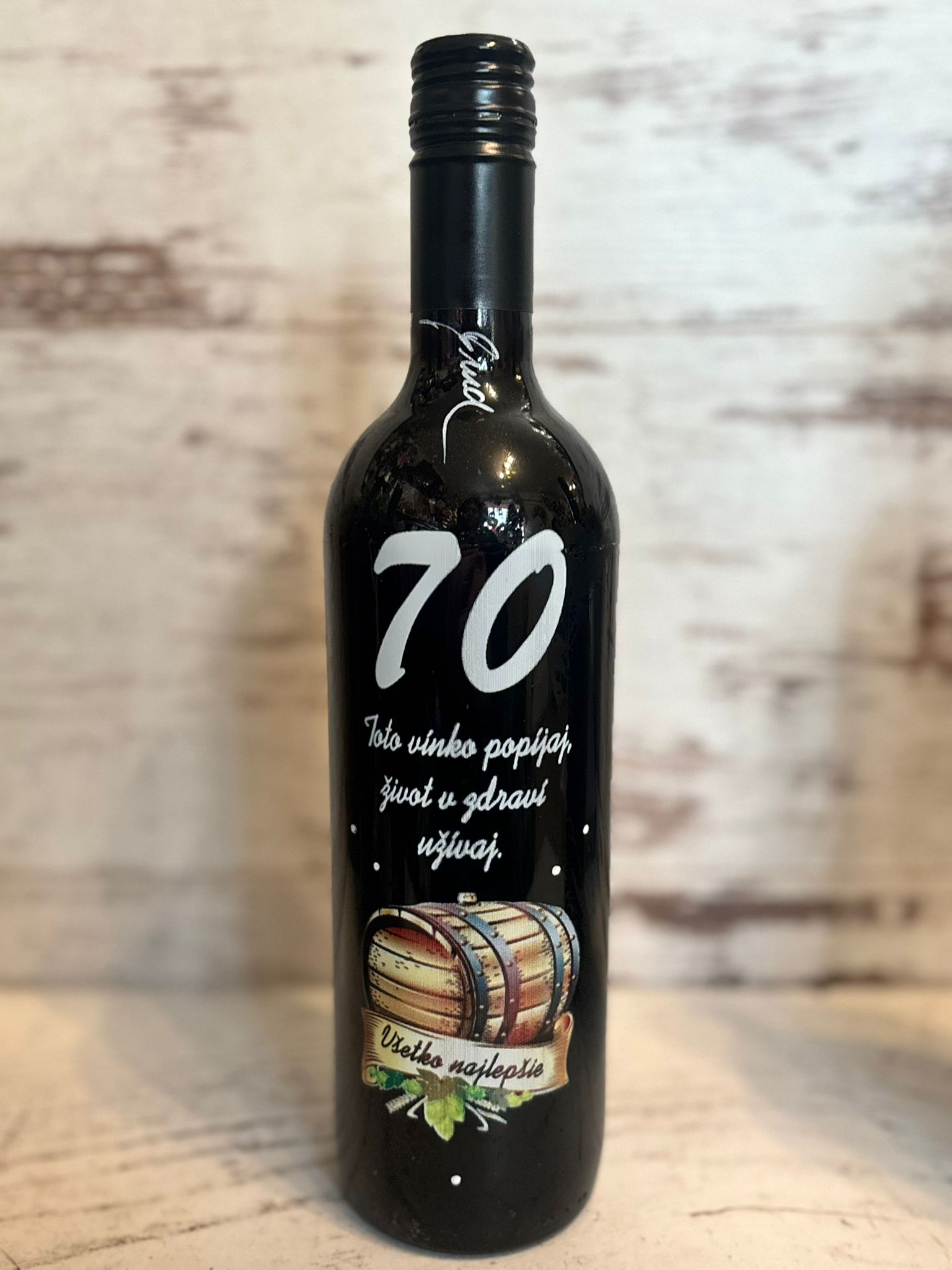 Dekoračná fľaša 70tka